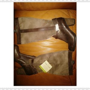Naturalizer Wide Calf Leather/Suede Boot NWOT